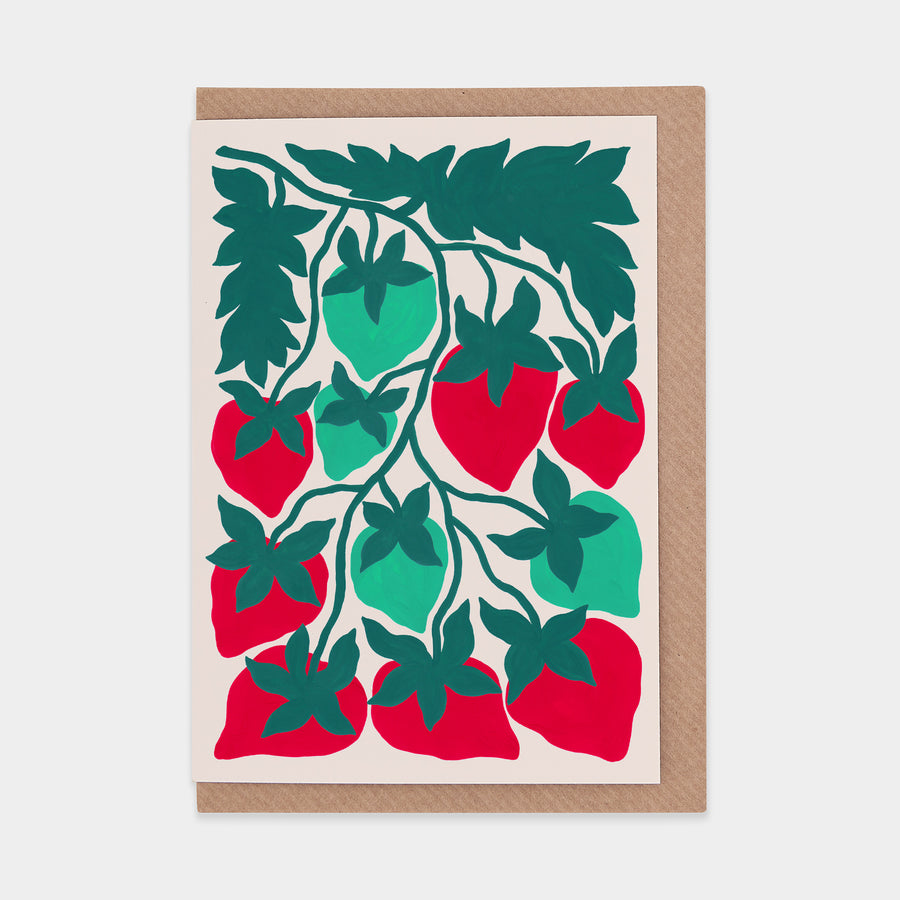 Strawberries Greetings Card