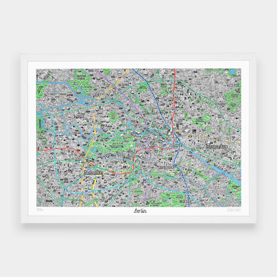 Hand Drawn Map of Berlin - Evermade
