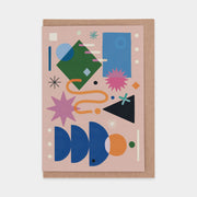 Celebration - Pink Greetings Card by Alice Humphreys