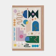 Celebration - White Greetings Card by Alice Humphreys
