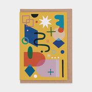 Celebration - Yellow Greetings Card by Alice Humphreys