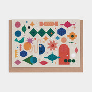 Celebration - Christmas White Greetings Card by Alice Humphreys