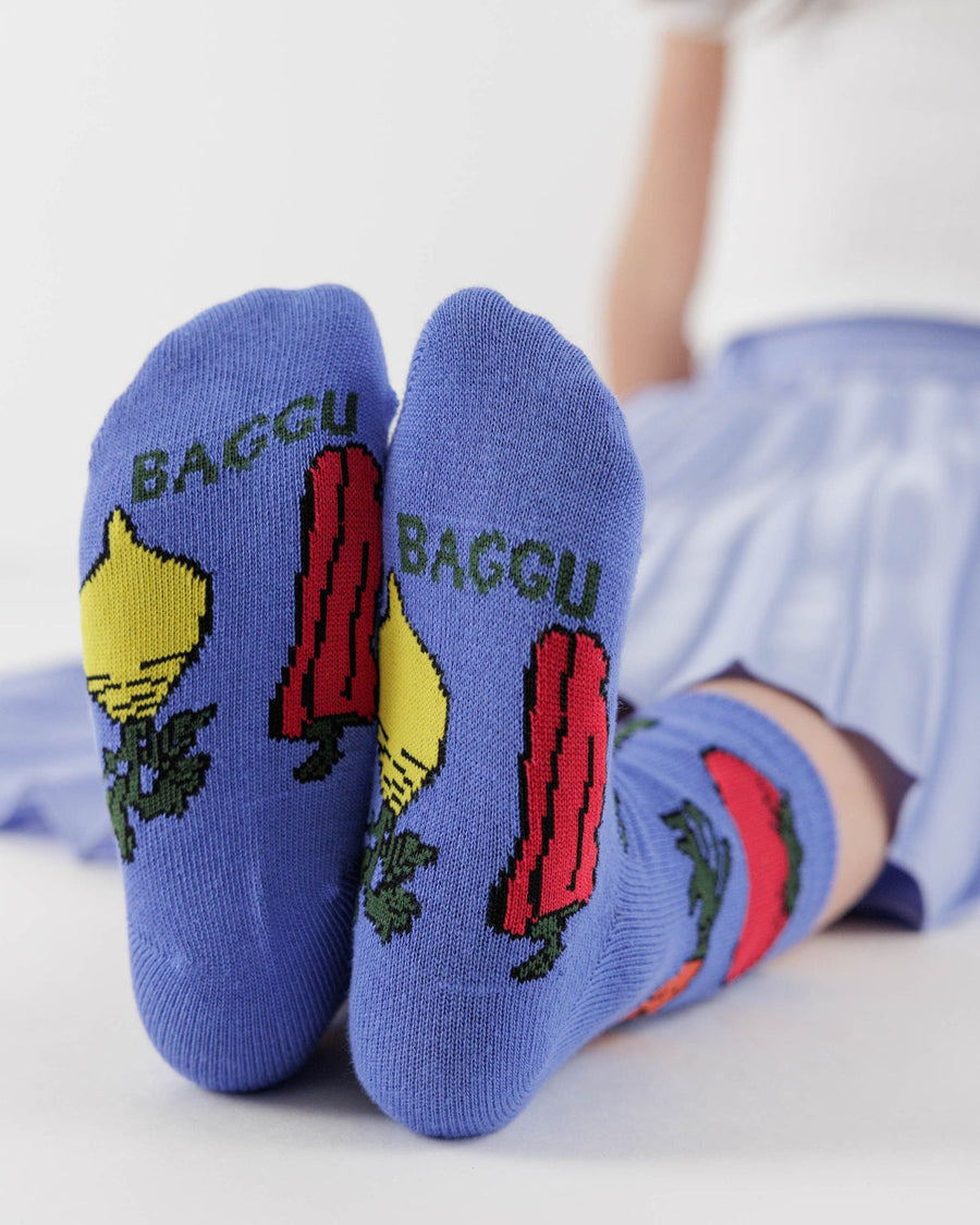 Baggu Kids Crew Sock Set of 3 - Fruits Veggies