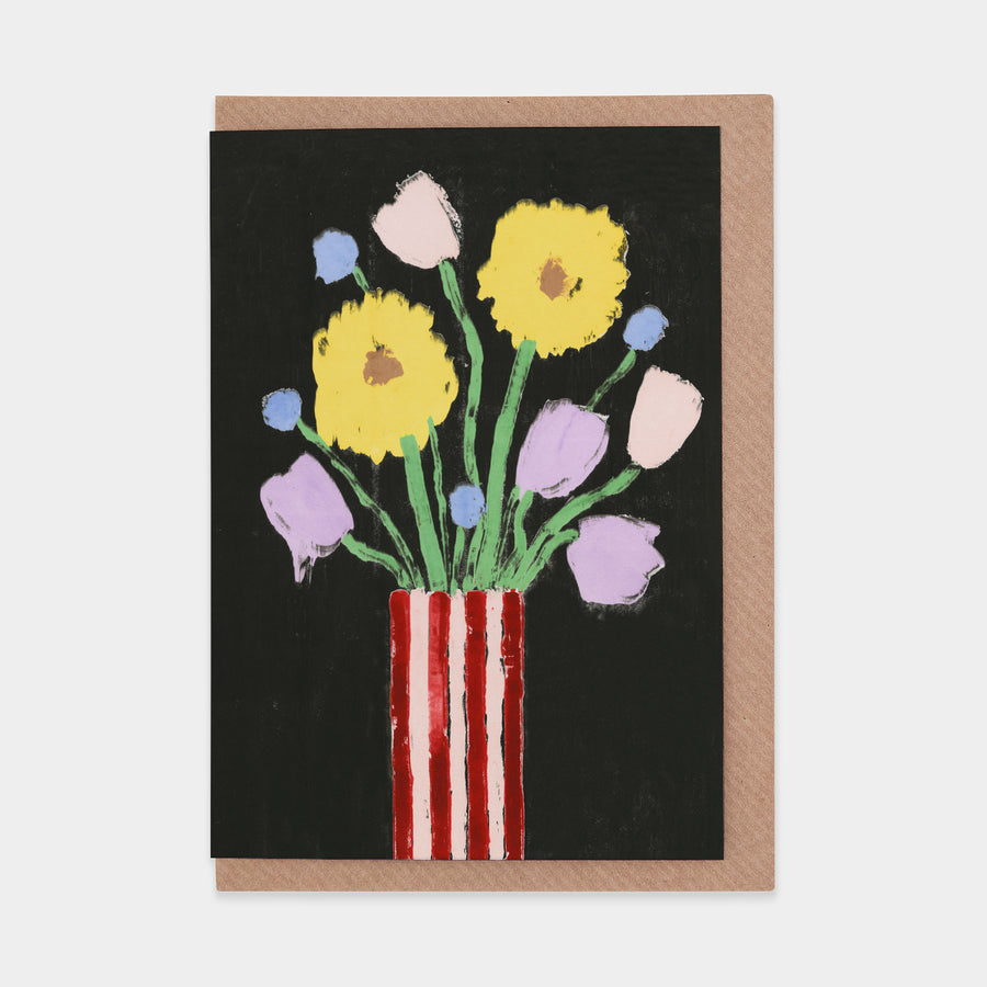 Tulips, Sunflowers & Thistles Greetings Card