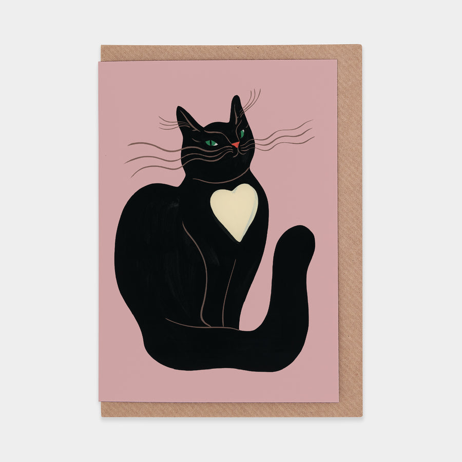 Noir Greetings Card by Agathe Singer