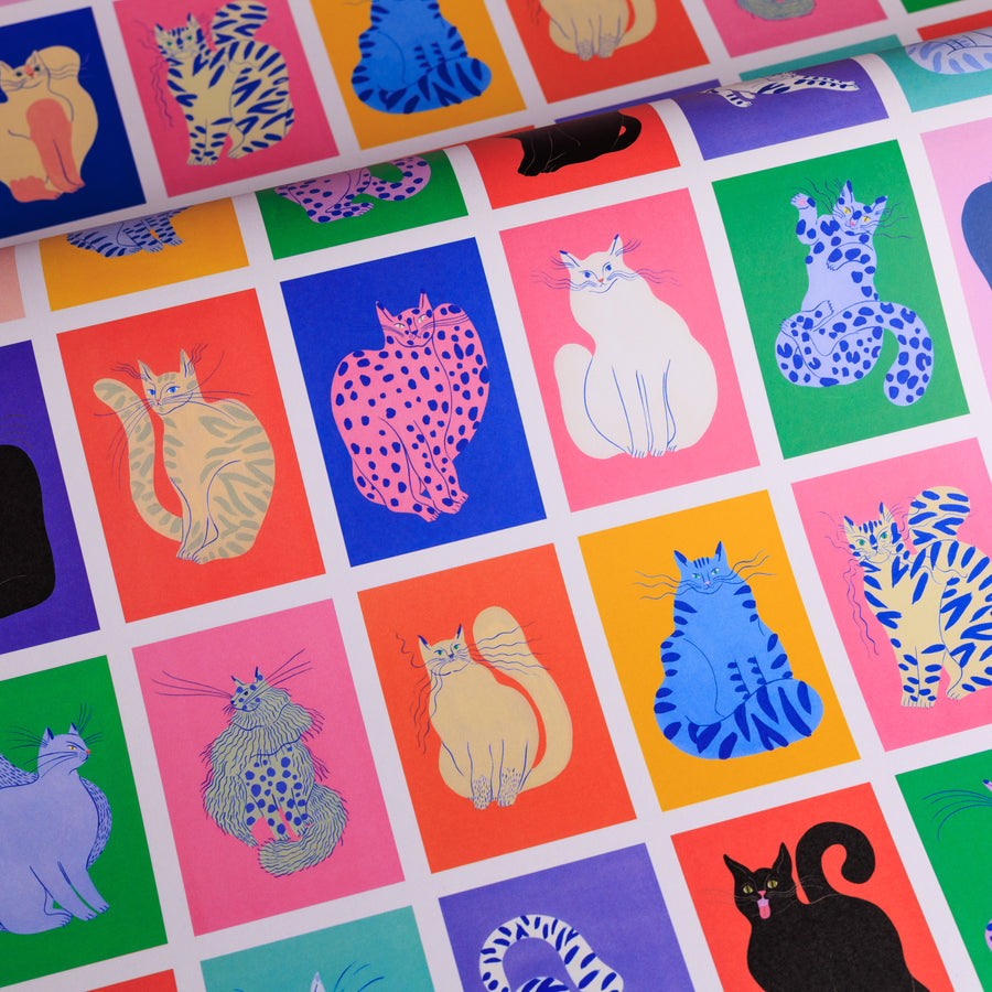 Cats Gift Wrap by Agathe Singer