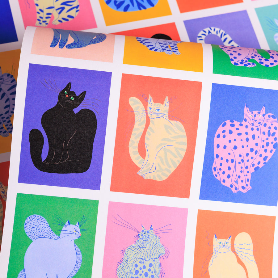 Cats Gift Wrap by Agathe Singer
