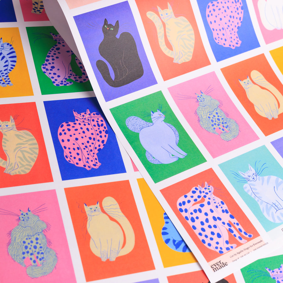 Cats Gift Wrap by Agathe Singer