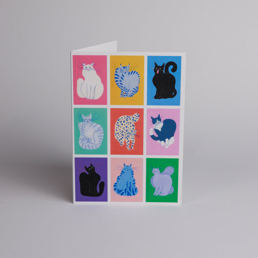 Nine Lives Greetings Card by Agathe Singer