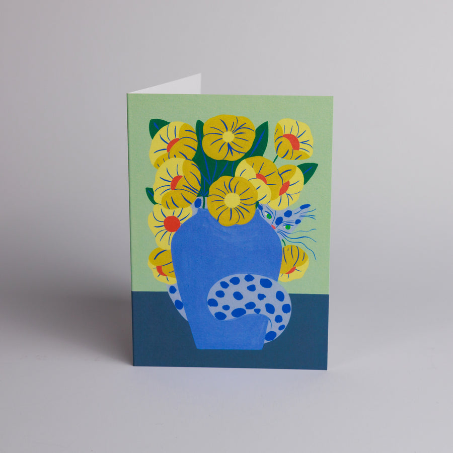 Hidden Cat Greetings Card by Agathe Singer