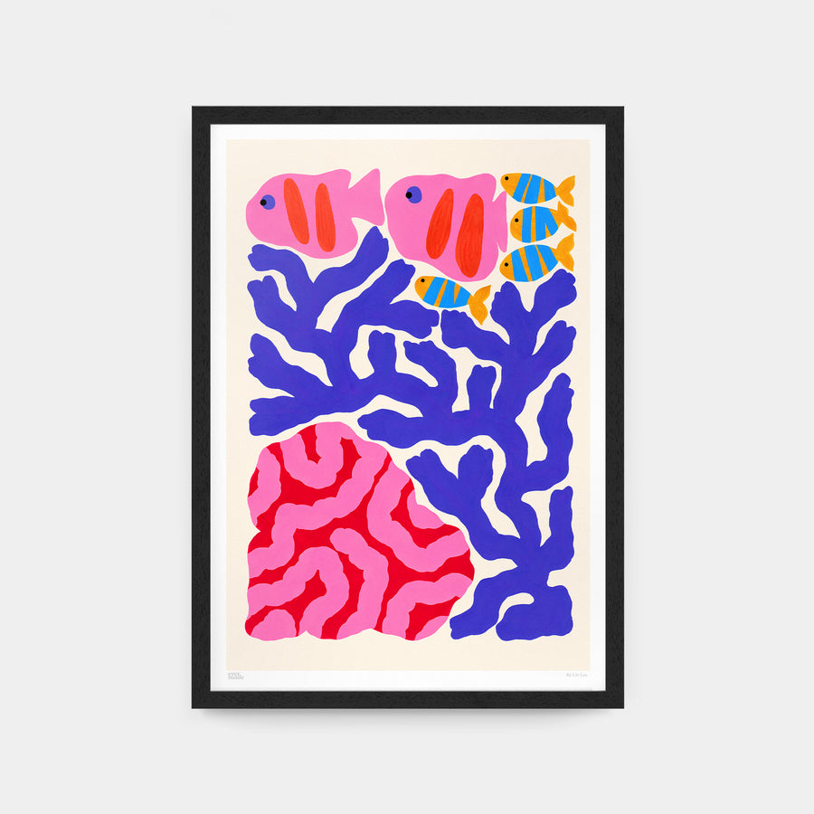 Coral and Fish Art Print by Liv Lee