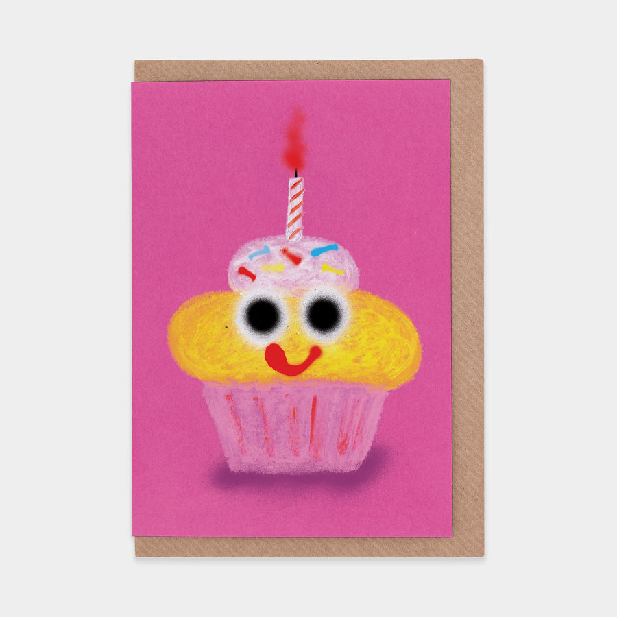 Cake Greetings Card by Jon Burgerman