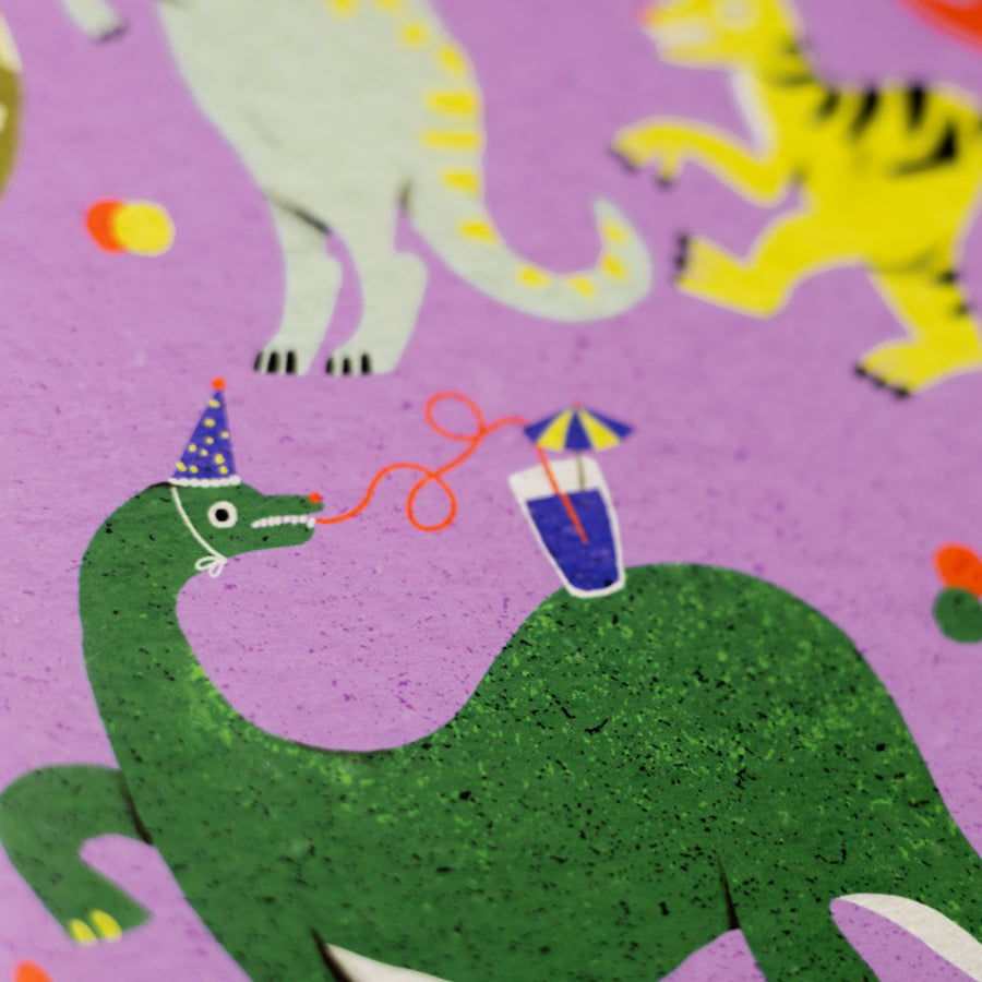Dino Party Gift Wrap by Zsófia Győrfi