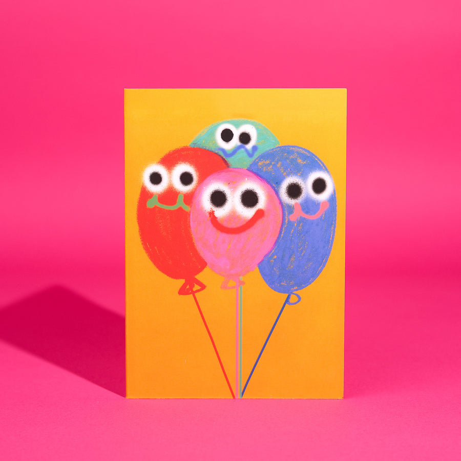 Balloons Greetings Card By Jon Burgerman