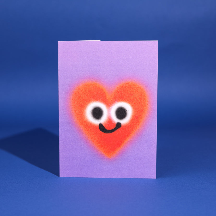 Heart Greetings Card by Jon Burgerman