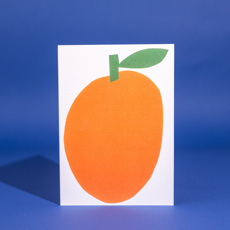 Big Orange Greetings Card by Marcello Velho