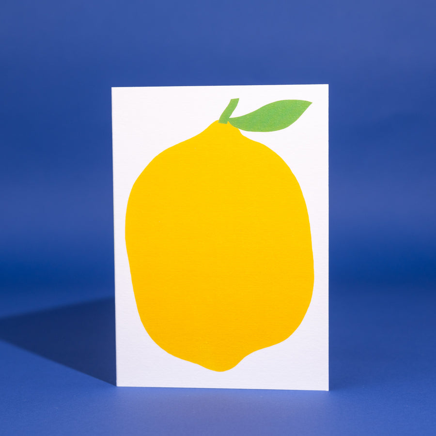 Big Lemon Greetings Card by Marcello Velho