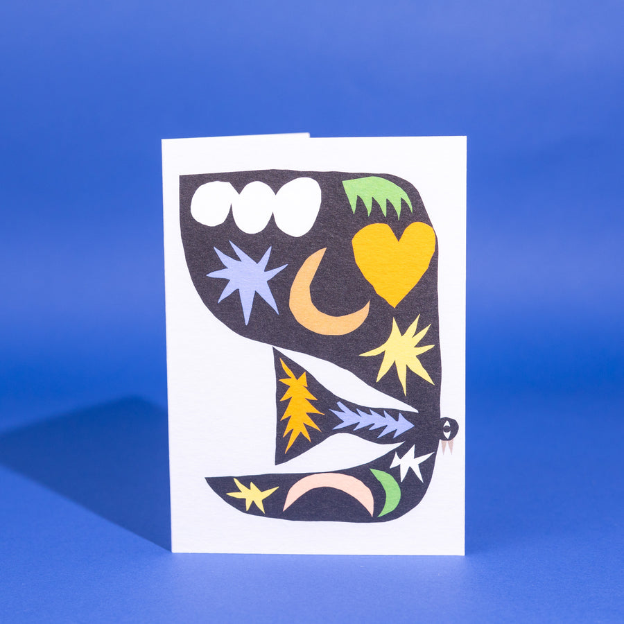 Shapes Bird Greetings Card by Marcello Velho