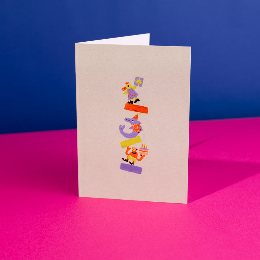 Shapes Greetings Card by Zsófia Győrfi