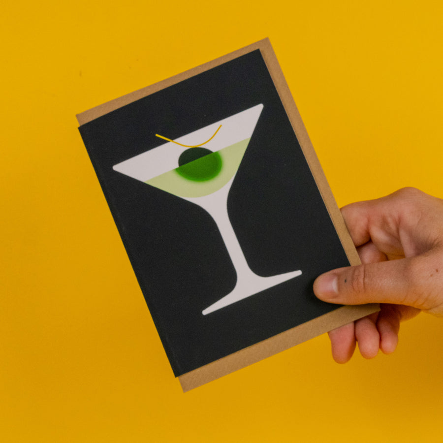 Martini Greetings Card by Giacomo Bagnara