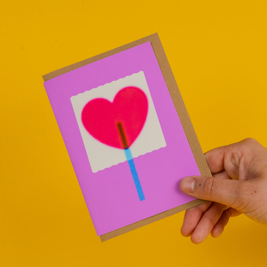 Lollipop Greetings Card by Giacomo Bagnara