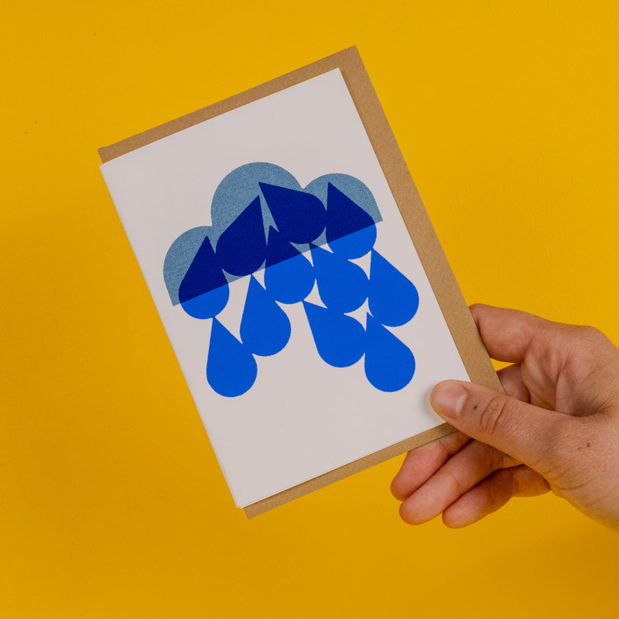 Heavy Cloud Greetings Card by Giacomo Bagnara