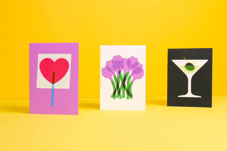 Lollipop Greetings Card by Giacomo Bagnara