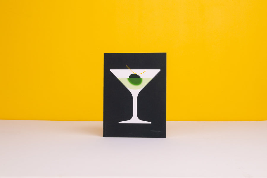 Martini Greetings Card by Giacomo Bagnara