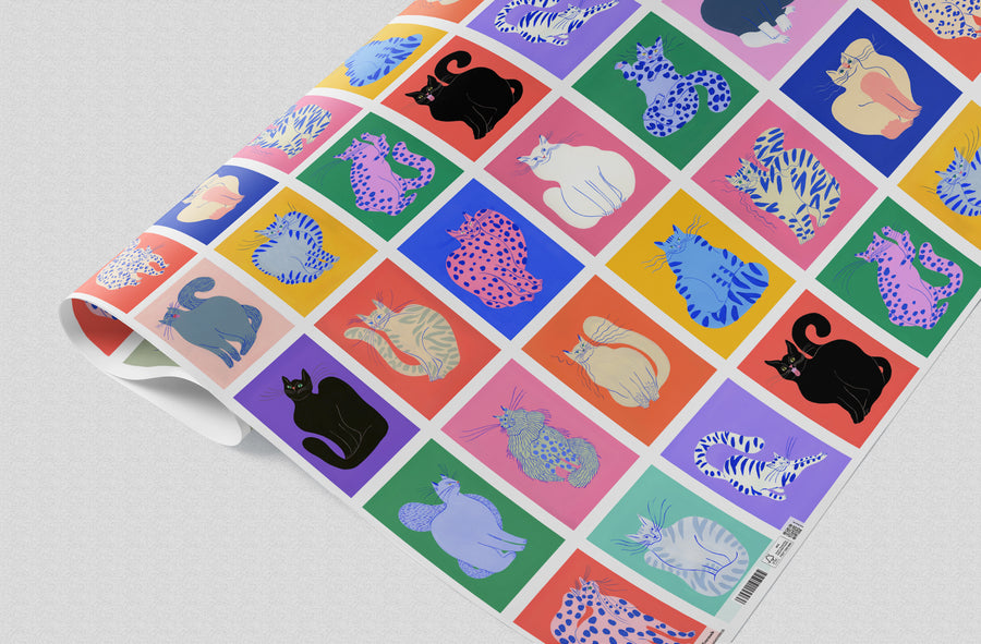Cats Gift Wrap by Agathe Singer