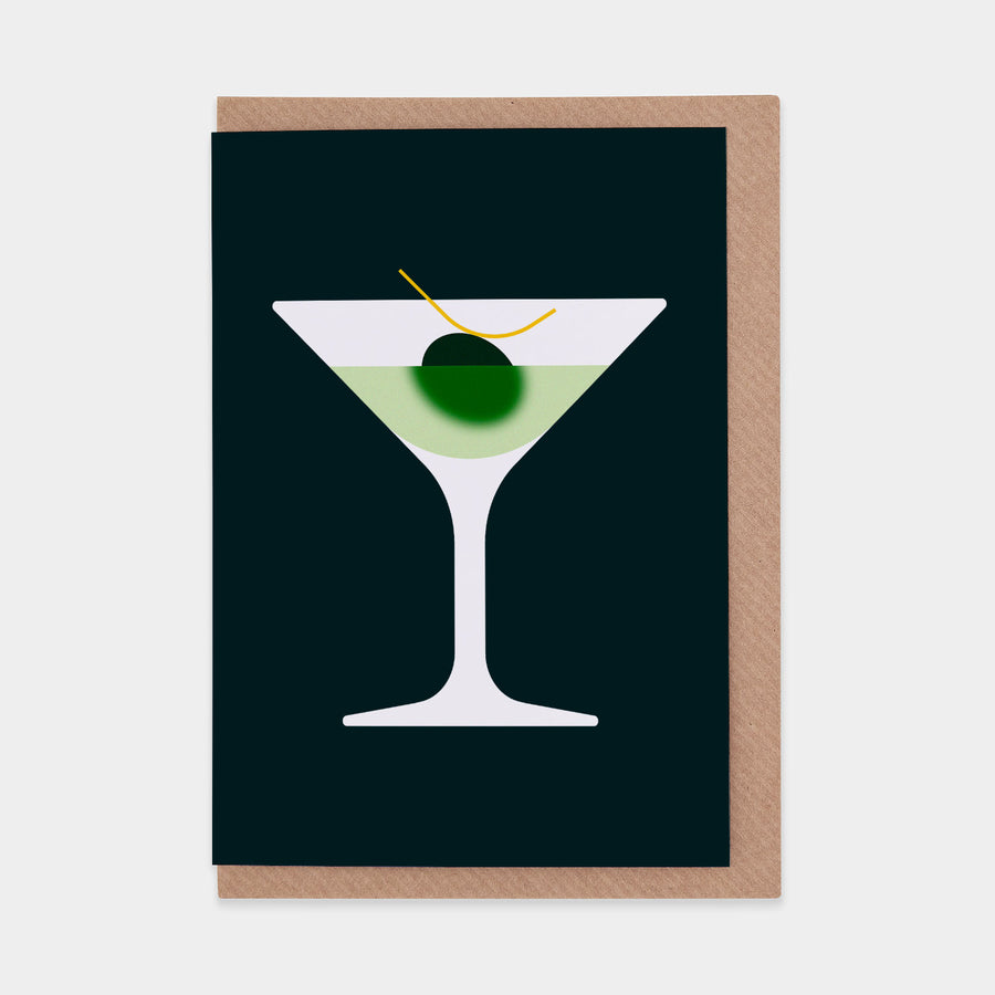 Martini Greetings Card by Giacomo Bagnara