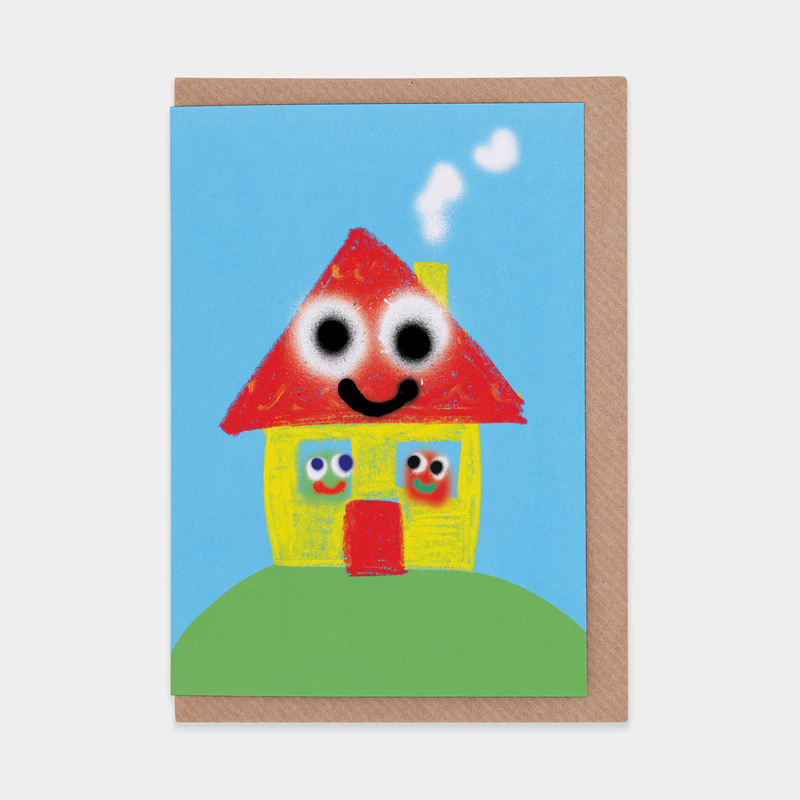 House Greetings Card by Jon Burgerman