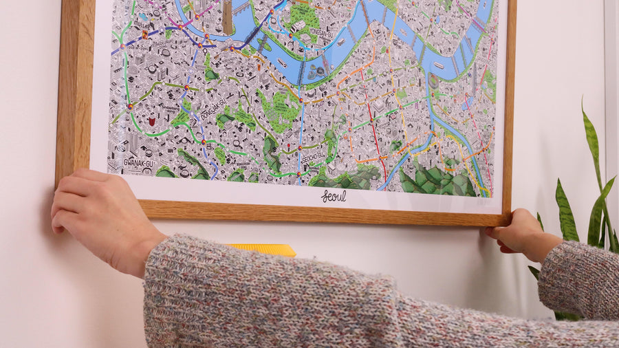 Hand Drawn Map of Seoul