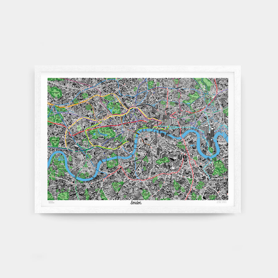 Hand Drawn Map of London 2026 Edition