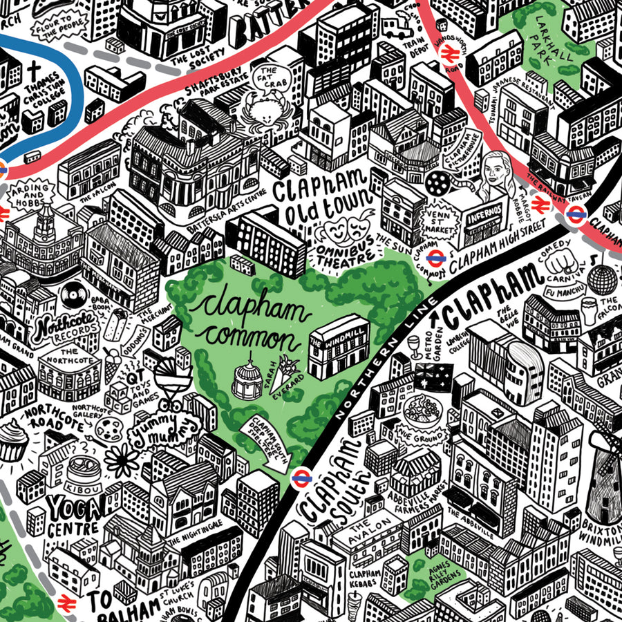 1000 Piece Jigsaw Hand Drawn Map of London