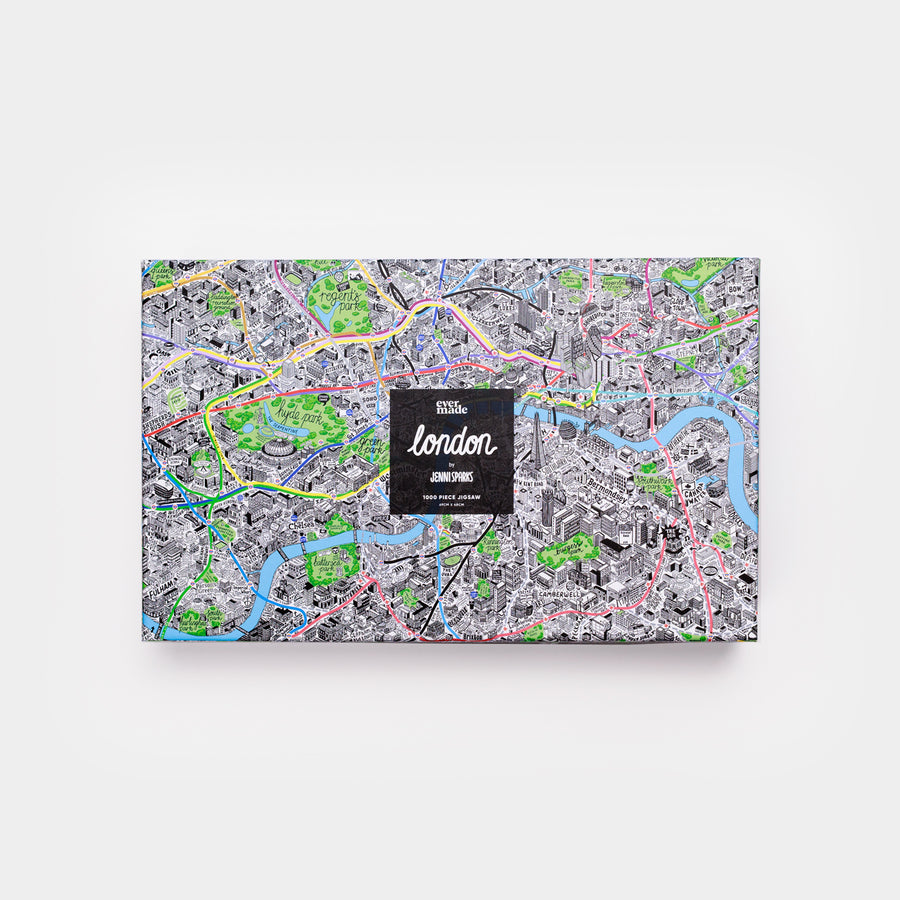 1000 Piece Jigsaw Hand Drawn Map of London