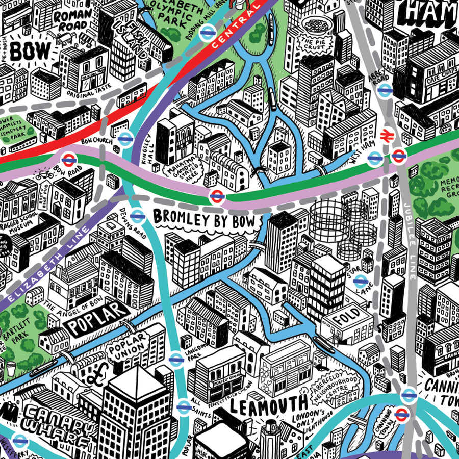 1000 Piece Jigsaw Hand Drawn Map of London