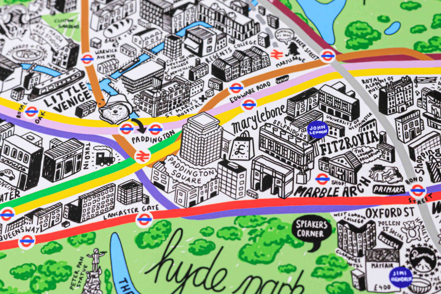 Hand Drawn Map of London 2026 Edition