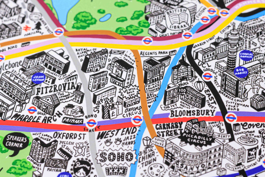 Hand Drawn Map of London 2026 Edition
