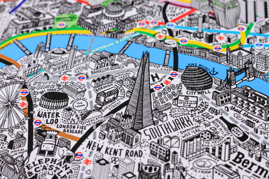 Hand Drawn Map of London 2026 Edition
