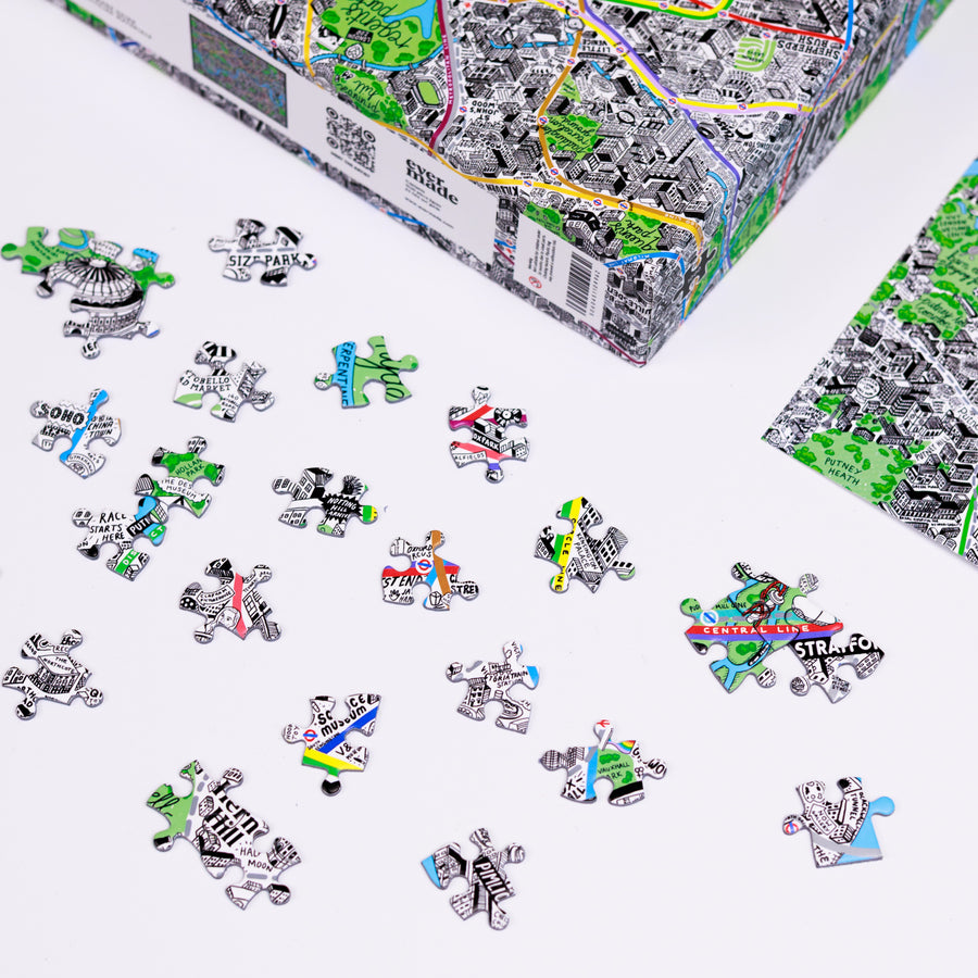 1000 Piece Jigsaw Hand Drawn Map of London