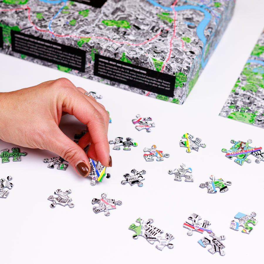 1000 Piece Jigsaw Hand Drawn Map of London