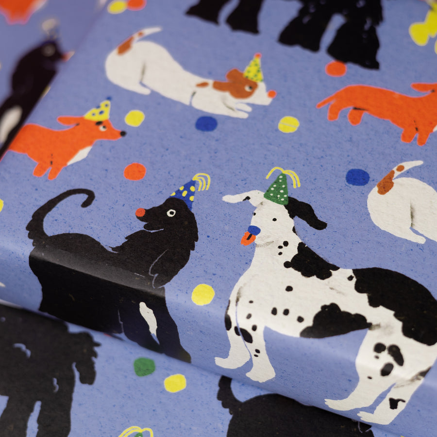 Puppy Party Gift Wrap by Zsófia Győrfi