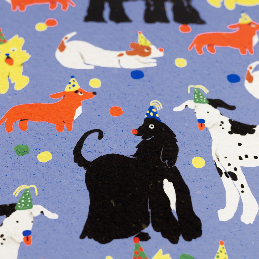 Puppy Party Gift Wrap by Zsófia Győrfi