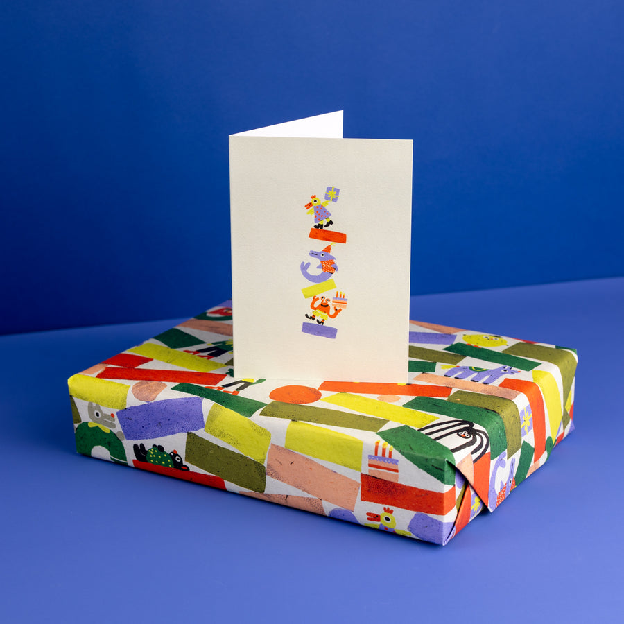 Shapes Greetings Card by Zsófia Győrfi