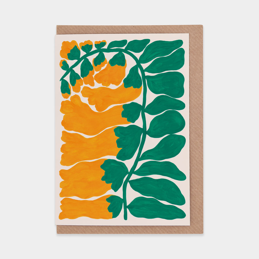 Foxglove (Yellow) WWF Greetings Card