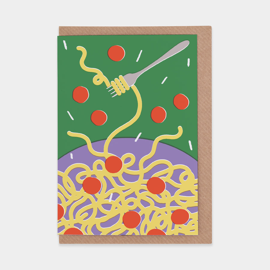 Spaghetti Greetings Card
