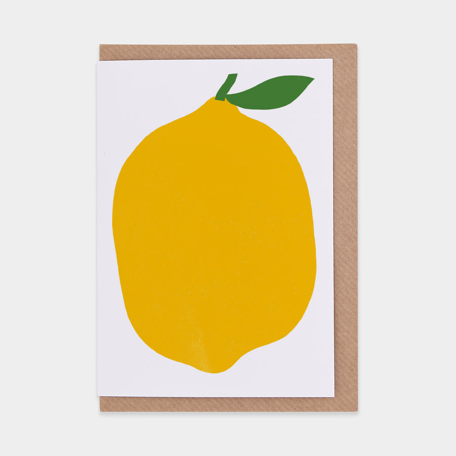 Big Lemon Greetings Card by Marcello Velho