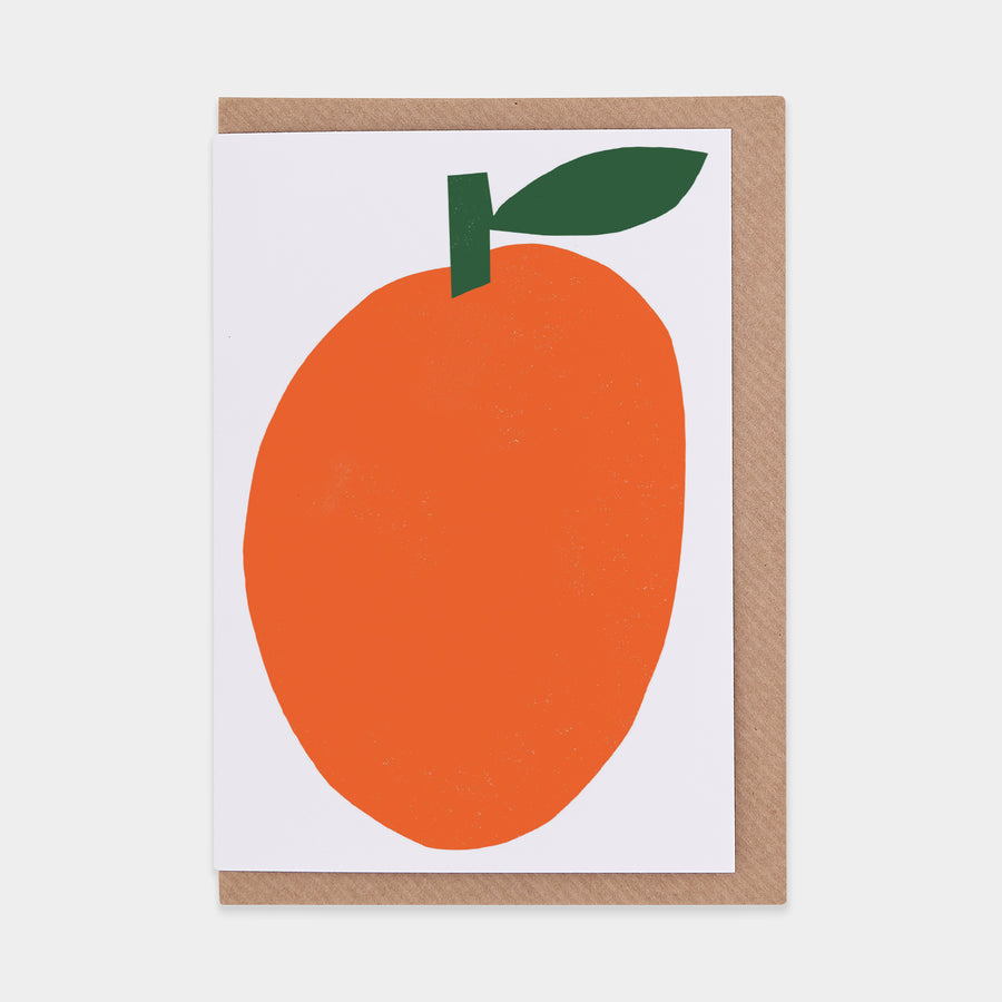 Big Orange Greetings Card by Marcello Velho