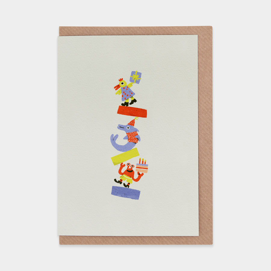 Shapes Greetings Card by Zsófia Győrfi