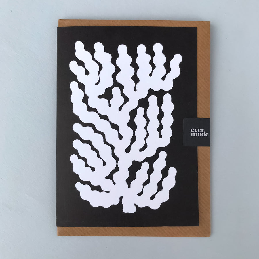 Coral #009 White Greetings Card